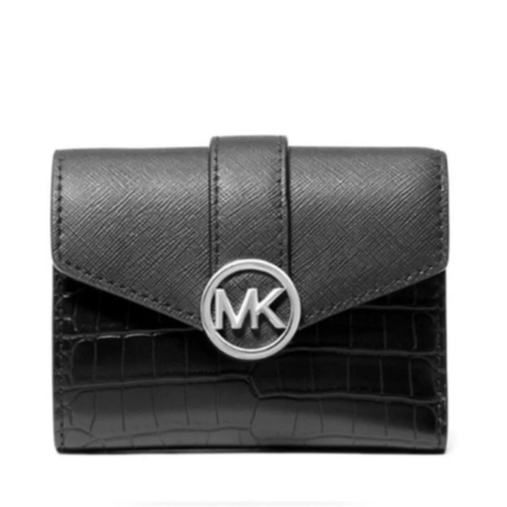 Michael Kors Black Croc-Embossed Wallet